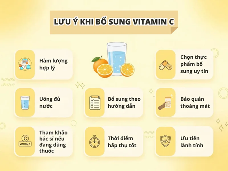 Bổ sung vitamin C hiệu quả nhất khi kết hợp thực phẩm tự nhiên, lối sống lành mạnh và dùng đúng liều